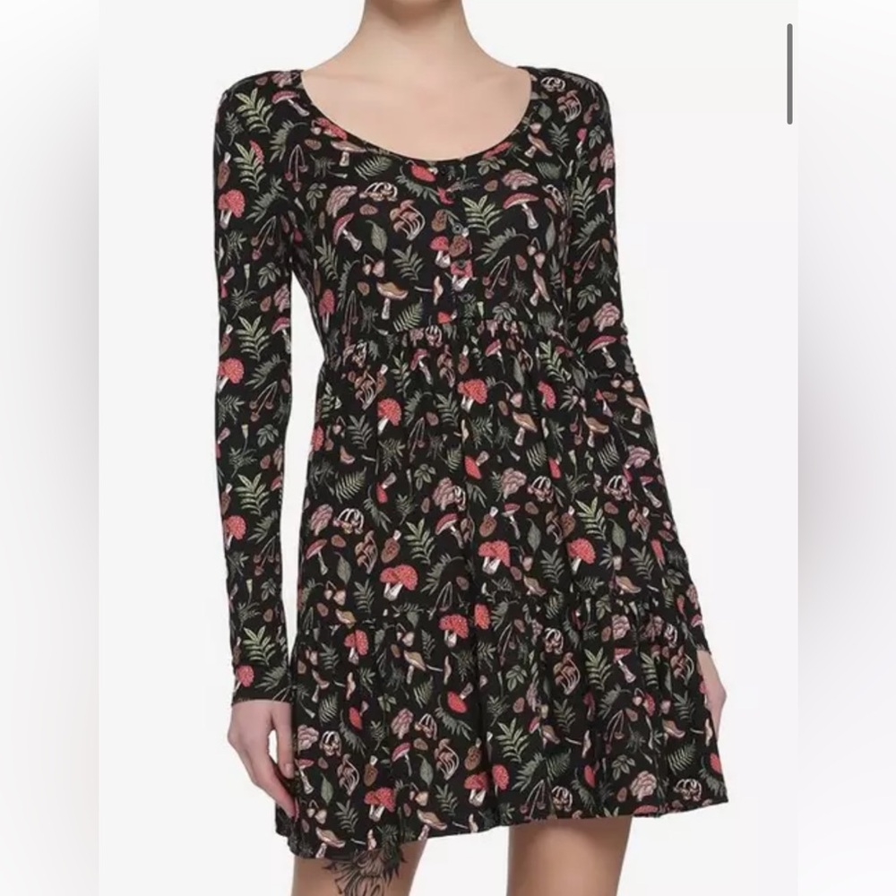 Woodland mushroom mini dress